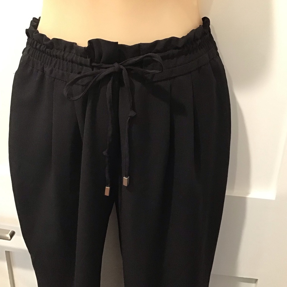 Zara Basic Drawstring Trouser Pants M - image 3
